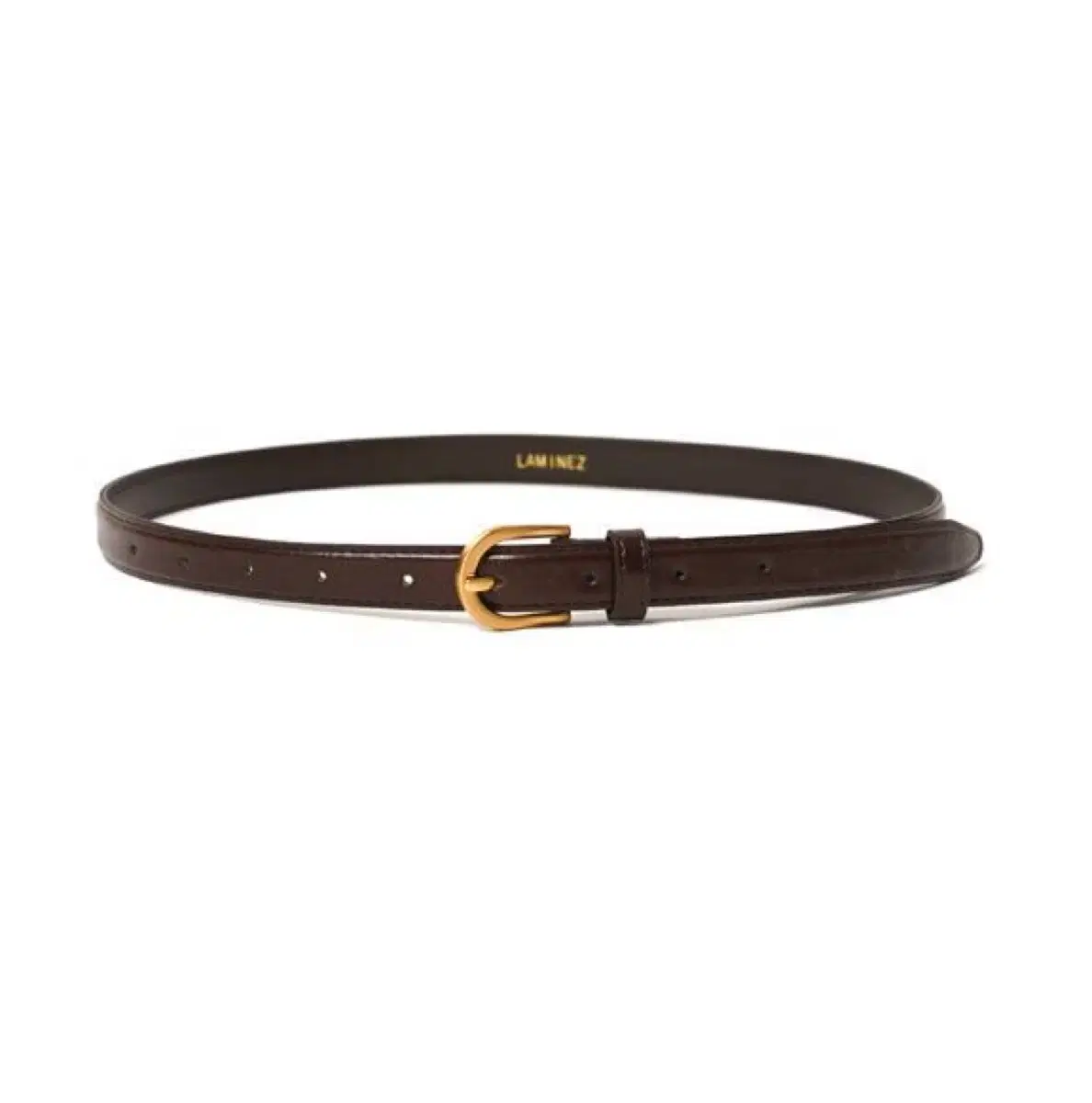 라미네즈 20mm Basic Leather Belt / 브라운(골드)